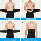 ▶ Cinturón de protección Lumbar , Soporte Lumbar de Cintura Inferior para Ciática, Hernia de Disco, Alivio Del Dolor de Espalda de Escoliosis, Levantamiento de Pesas, Correas Ajustables, Diseño de Malla Transpirable con Almohadilla Lumbar (Grande)