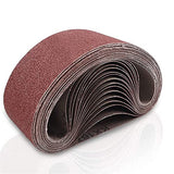 ▶ Correas de lijado de 3 x 18 pulgadas, 21 paquetes de papel de lija de óxido de aluminio (surtido de 3 unidades de cada uno de 40, 60, 80, 120, 180, 240, 320) para lijadora de carpintería