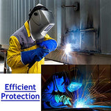 ▶ Guantes de Soldador Guantes de Seguridad Anti-Calor de Cuero no resbaladizo Guantes de Seguridad 14 '' (Color : Yellow)