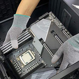 ▶ Guantes Antiestáticos ESD, Guantes de Trabajo con visualización táctil, Fibra de Carbono, Guantes antiestáticos, para Proteger la Seguridad del ensamblaje del computadora (S)