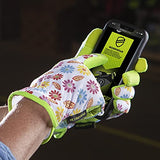 ▶ Guantes Jardinería , cuero sintético, floral/verde ZillaGreen, L guante de jardín para mujer, L