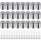 Tornillos Publicitarios, Separadores de letreros, 24 tornillos de, Tornillos de separación de acero inoxidable para colgar marcos de fotos acrílicos anunciar (Acero inoxidable)