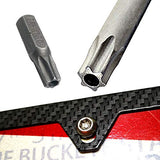 ZXFOOG Tornillos antirrobo para placa de matrícula – 8 piezas cabeza de botón Torx M6 3/4" de acero inoxidable resistente a manipulaciones para placa de matrícula y tapas negras, Tornillos autorroscantes antirrobo.