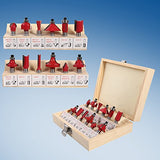 Brocas de Fresadora con Vástago de Carburo Cementado Ranura de Brocas con Broca de Fresadora en Caja de Madera Herramientas de Carpintería 8mm 12Pcs