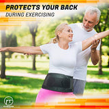 ▶ Cinturón de protección Lumbar  para aliviar el dolor | Ciático, hernia de disco y escoliosis para hombres y mujeres - Correas ajustables y almohadilla lumbar extraíble