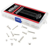 💢 Hilitchi 460 piezas métricas M3 M4 M5 cabeza plana avellanada tornillos Kit surtido de tuercas de tornillo – acero inoxidable 304