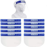 LUTEMA Máscara Transparente de Protección Facial Careta Anti-Salpicaduras Protege contra Saliva Polvo Aceite (10)
