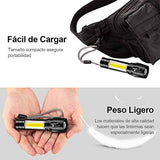 🔦 Linterna recargable EASYTAO Linterna LED Recargable Paquete de 2, Lampara Tactica con Luz de XPE+COB Flashlight Portátil, Lampara Led con 5 Modos de Luz