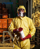 ▶ Guantes resistentes a los productos químicos  PVA, reutilizables, resistentes con forro de algodón, protección de ácidos, alcalinos y aceite, talla grande