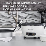 ▶ BLACK+DECKER Arrocera de 6 Tazas, Blanca
