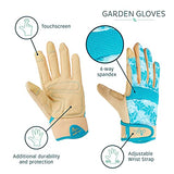 ▶ Guantes de jardinería y trabajo de alto rendimiento para mujer DIGZ Gardener con puntas de los dedos compatibles con pantalla táctil