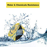 ▶ Cinta de seguridad de advertencia de peligro, 36 yardas x 2 cm x 4 rollos, color amarillo y negro, rollo de cinta de precaución, impermeable, antideslizante, no abrasiva, autoadhesiva, para piso de pared, piso, equipo de tuberías, fábrica