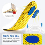 ▶ Plantillas de trabajo elásticas de absorción de impactos para zapatos transpirables de panal de abeja para zapatillas de deporte, plantillas de repuesto para hombres y mujeres, Men US 8-12