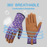 ▶ Guantes Jardinería  de cuero para mujer – Guantes de jardín resistentes a espinas, guantes de poda de rosas, guantes de trabajo para deshierba, excavación, rastrillo y poda