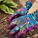 ▶ Guantes de jardinería Guantes de trabajo y jardinería con revestimiento de nitrilo para mujer, talla M (497 M)