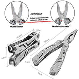 ▶ Juego de Cuchillos de Alicates de Herramientas 24 en 1, Destornillador de Alta Resistencia, Herramienta Multifunción de Acero Inoxidable, que se Utiliza para Cazar, Hacer Senderismo, Acampar, Sobrevivir al Aire Libre, etc. (Plateado)