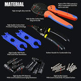 💢 Hilitchi MC3 MC4 - Crimpadora solar para cable PV de panel solar de 2,5/4,0/6,0 mm2, pelacables y cortador, 10 conectores de cable de panel solar MC4 macho y hembra, 1 par de conectores MC4 solares