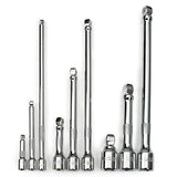 ▶ NEIKO Juego de barras de extensión oscilantes | 9 piezas | Unidades de 1/4", 3/8", 1/2" | Acero Cr-V