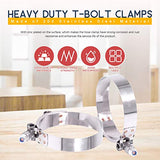 💢 Hilitchi 12 abrazaderas de acero inoxidable con bordes redondeados, abrazadera interenfriadora de admisión turbo (70-80 mm)