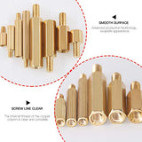 💢Hilitchi 240pcs M2 y M3 latón Spacer Standoff Tornillo Tuerca Surtido Kit