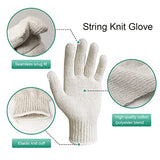 MIG4U - Guantes de trabajo de seguridad, 12 pares-l-blanco natural, Economic