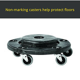 Rubbermaid Dolly, Twist On/Off Round Dolly, Negro
