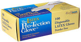 ▶ Multiusos guantes de látex, sin polvo, extragrande, 100 unidades), color blanco