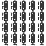 💢 Hilitchi - Soporte recto de acero inoxidable para esquinas rectas y planas con tornillo (40 mm, 20 unidades)