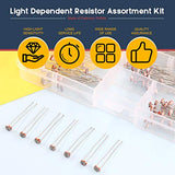 💢 Hilitchi - Resistencia fotoresistor (210 unidades, resistencia a la luz, función de la luz, 5 mm, GM5539 5539)