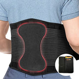 ▶ Cinturón de protección Lumbar , cinturón de protección para la cintura para aliviar el dolor, escoliosis, ciática, hernia de disco, cinturón de apoyo lumbar inferior ajustable y flexible con almohadilla extraíble (L/XL (31-38 pulgadas)