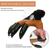 ▶ Guantes Jardinería  con garras de los dedos – Guantes de jardín transpirables para mujer, accesorios frescos para suministros de jardinería, herramientas de mano de jardinería de goma para excavar, plantar