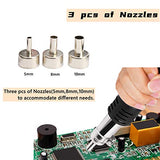 ▶  Estación de soldadura digital para pistola de aire caliente con 3 boquillas
