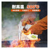 ▶ Guantes de soldador Guantes de soldador de cuero de invierno resistente a alta temperatura resistente al desgaste wear-resistant, anti-scalding, flame retardant