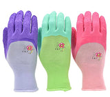 ▶ Guantes Jardinería para mujer con revestimiento de látex de nailon y microespuma, agarre texturizado, paquete de 3 pares