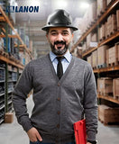 ▶ Casco duro de ala completa, aprobado por OSHA, diseño gris carbón premium, casco de seguridad FRP con suspensión de trinquete ajustable de 4 puntos, clase C
