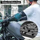 ROCKBROS Mangas de brazo para hombre, coderas, UPF50, protección UV, codero, compresión, enfriamiento, MTB, manga de ciclismo, Negro, Large