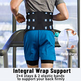 ▶ Cinturón de protección Lumbar para dolor de espalda baja, alivio de la ciática, tirantes antideslizantes para la espalda para el trabajo, deporte, cinturón de apoyo de espalda con malla transpirable para hombres y mujeres, Negro, M