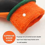 ▶ Guantes criogénicos de trabajo térmicos gruesos para jardín, impermeables, a prueba de frío, guantes de trabajo de doble capa con revestimiento de látex, protección criogénica, protección de las manos (S,WG-338)