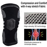 SEEKVER rodillera deportiva Ajustable,Gel de sílice Rodilleras anticolisión, Alta Elasticidad Suave Set de Rodilleras,para Correr, Jumper, basquetball, y Actividades Deportivas，Prevenir el Dolor de Rodilla(un par,M)