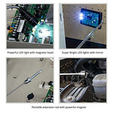 ▶ NEIKO Juego de herramienta magnética de recogida y espejo de inspección | Linterna LED telescópica, flexible y extensible | Herramienta de recuperación de 6,8 kg | Juego de 6 piezas | Espejo telescópico, ajustable y giratorio 360°