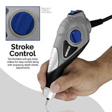 ▶ NEIKO Grabador eléctrico de mano, 120 voltios, punta de carburo de tungsteno, plantillas de letras y números incluidas, negro/gris