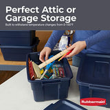 Rubbermaid Roughneck - Bolsas de almacenamiento de 3 galones, contenedores apilables duraderos, ideales para artículos fuera de temporada, pequeñas necesidades de almacenamiento y más, paquete de 6
