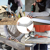 Mangas resistentes a los cortes con guantes de medio dedo, protección de nivel 5, mangas de seguridad para soldadura, cocina, jardinería (1 par)