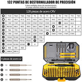 ▶ Juego de Destornilladores 145 en 1- Destornilladores de Precisión Extraíble Profesional Magnética Kit de Herramientas de Reparación para Teléfono/NS SWITCH/PS4/Consola de juegos/Electrónica etc.
