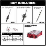 ▶ MILWAUKEE Kit de 10 piezas de sierra perforadora bimetálica