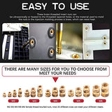 💢  Hilitchi 60 tuercas moleteadas de latón roscadas con calor para imprimir impresoras 3D y más proyectos (M4 x 10 x 6)