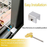 ▶  Cerraduras de Ventana, 6 Juegos Cerraduras de Seguridad con Llave para Niños, Ajustable Aleación de Aluminio Antirrobo y Oficina en el Hogar