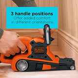 Lijadora de banda de 7 amperios, 7,6 cm x 53 cm con saco para polvo de tela Black & Decker DS321 Dragster