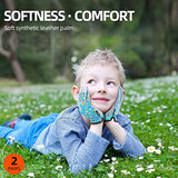 ▶ Guantes de jardinería para niños de 3 a 9 años, guantes de trabajo para patio para niños, guantes de trabajo de seguridad suaves para jugar al aire libre (S, rosa azul, KID-MF7362)