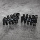 ▶ NEIKO Juego de 20 llaves de vaso hexagonales | Vástago hexagonal de 1/4" | SAE y métrico | 4-12 mm y 5/32"-1/2" | Acero CR-V de alto torque | Cambio rápido | Juego de 6 puntas para taladro de vaso | Atornillador de tuercas